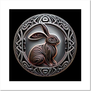 Celtic Style Animal 06 Rabbit Posters and Art